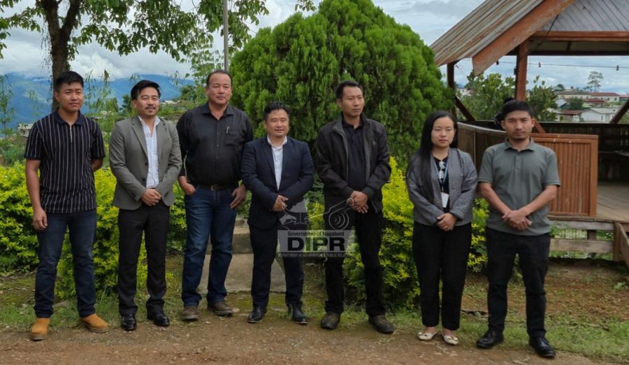 Director of Census Operations, Nagaland, Dr Kenei Miachieo along with other officials during the review meeting held in Meluri on July 8. (DIPR Photo)
